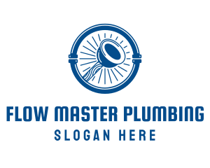 Plunger Plumbing Pipe logo
