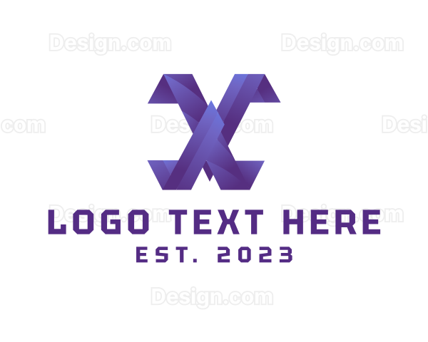 Modern Digital Letter X Logo