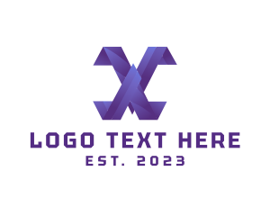 Modern Digital Letter X logo
