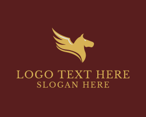 Luxury Pegasus Wings  logo design
