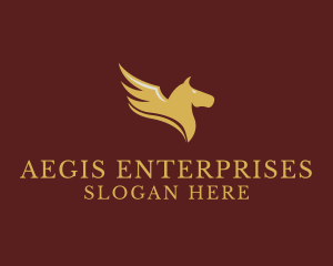 Luxury Pegasus Wings  logo design