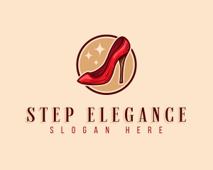 Stiletto Shoe Fashion logo design