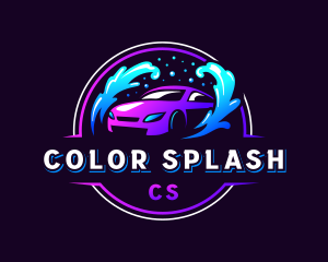 Car Wash Water Splash logo design