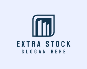 Finance Stock Market Building logo design