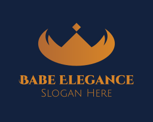 Elegant Horn Crown logo design