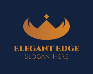 Elegant Horn Crown logo design