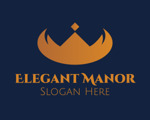 Elegant Horn Crown logo design