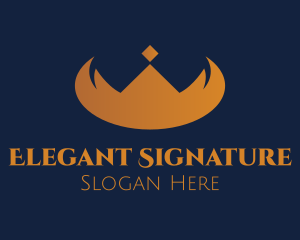 Elegant Horn Crown logo design