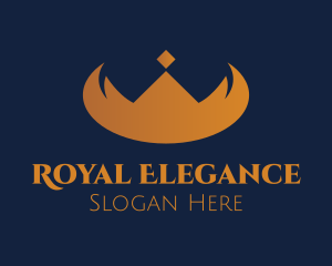 Elegant Horn Crown logo design