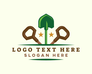 Shovel Landscaping Construction logo