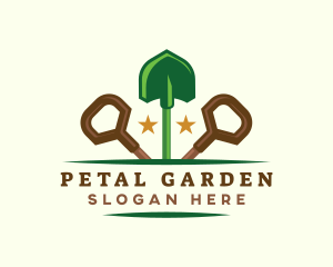 Shovel Landscaping Construction logo design