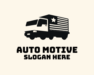 American Delivery Truck logo design