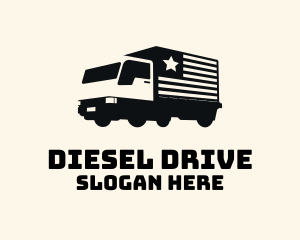 American Delivery Truck logo design
