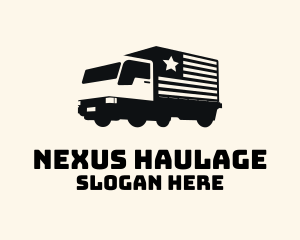 American Delivery Truck logo design