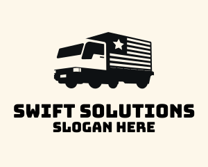 American Delivery Truck logo design