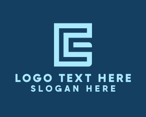 Letter EG Tech Monogram logo