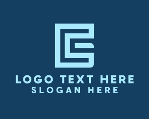 Letter EG Tech Monogram Logo