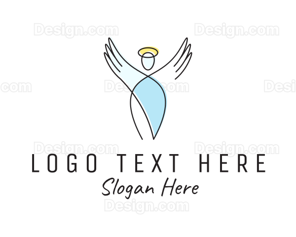 Angel Wings Religion Logo