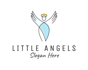 Angel Wings Religion logo design