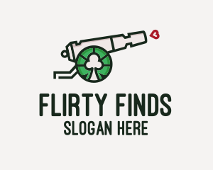 Dating Cannon Gun logo design