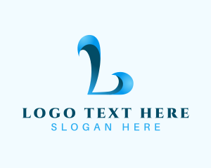 Modern Wave Letter L Logo