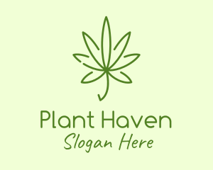 Marijuana Leaf Plant logo design