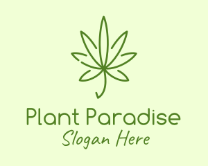 Marijuana Leaf Plant logo design