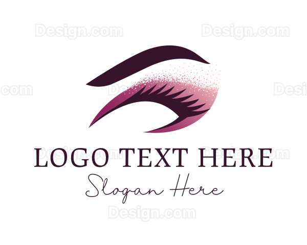 Gradient Eyelashes Makeup Logo