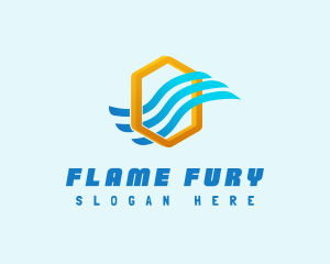 Cooling Air Conditioning logo design