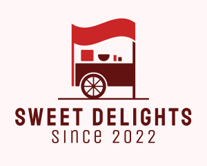 Red Food Cart  logo