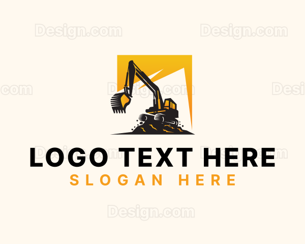 Construction Excavator Machinery Logo