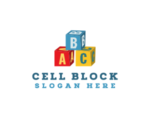 Kiddie Alphabet Blocks logo design