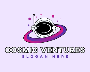 Astronaut Space Ring logo design