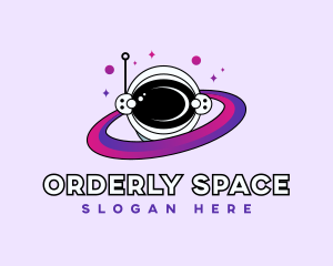 Astronaut Space Ring logo design