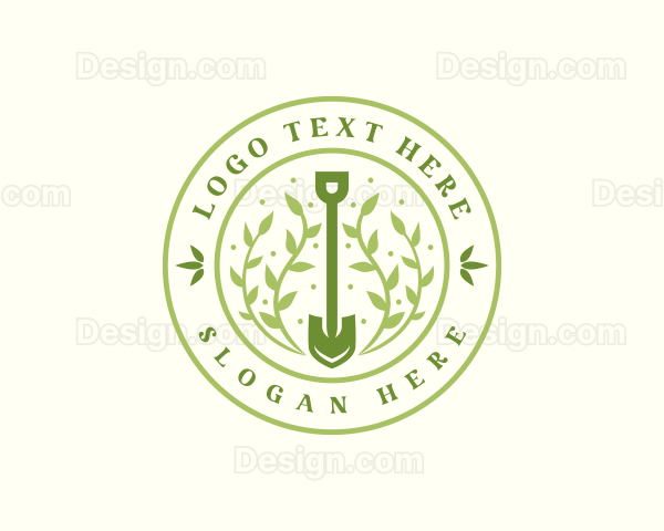 Shovel Leaf Landscaping Logo