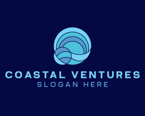 Tsunami Ocean Wave logo design