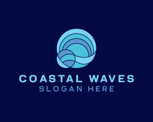 Tsunami Ocean Wave logo design