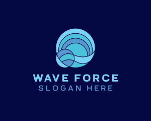 Tsunami Ocean Wave logo