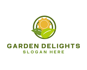 Sun Plant Gardening logo design