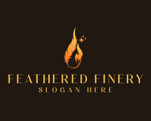 Feather Fire Restaurant logo design