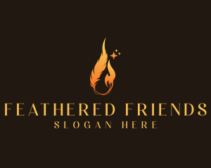 Feather Fire Restaurant logo design