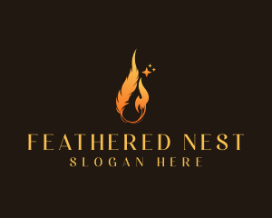 Feather Fire Restaurant logo design