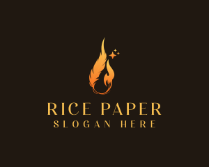 Feather Fire Restaurant logo design