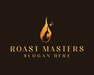 Feather Fire Restaurant logo design