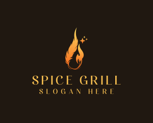 Feather Fire Restaurant logo design