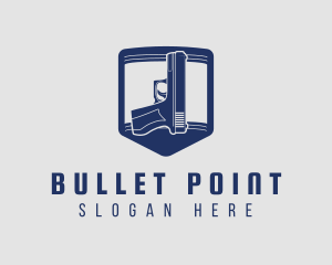 Blue Firearm Gun logo