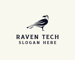 Classic Crow Bird logo design