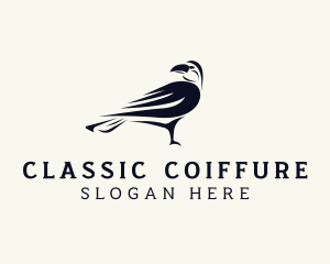 Classic Crow Bird logo design