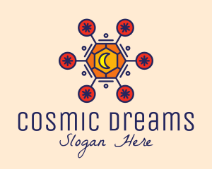 Cosmic Astrology Moon logo design