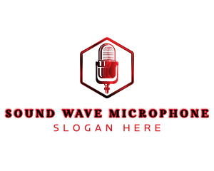 Streaming Podcast Microphone logo design